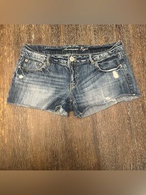 American Eagle Distressed Cutoff Denim Jean Shorts Size 10